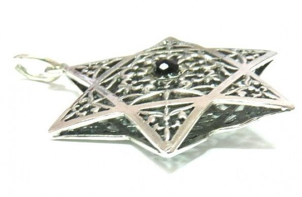 Thumbnail: 3D Star of David with Opal and Onyx