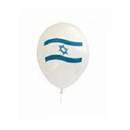 Thumbnail: Helium balloons with an Israeli flag
