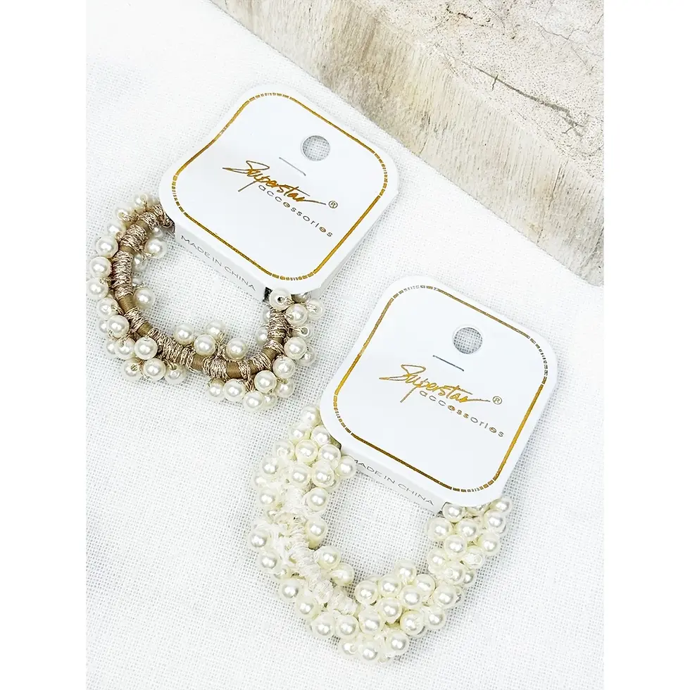 Sparkly Multi Pearl Hair Tie