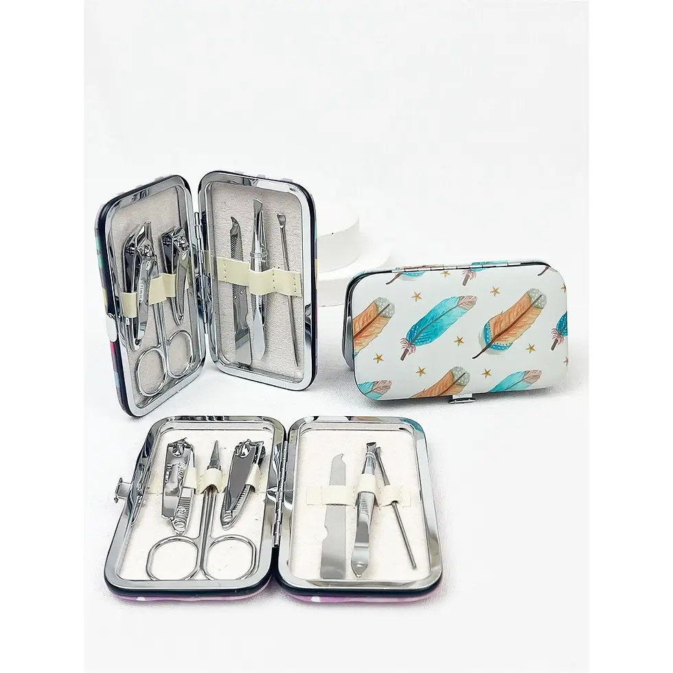 Thumbnail: Personal Mani and Pedi Kit Care Tools with Case