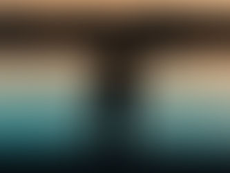 A silhouette of a couple standing in a small lake at sunset