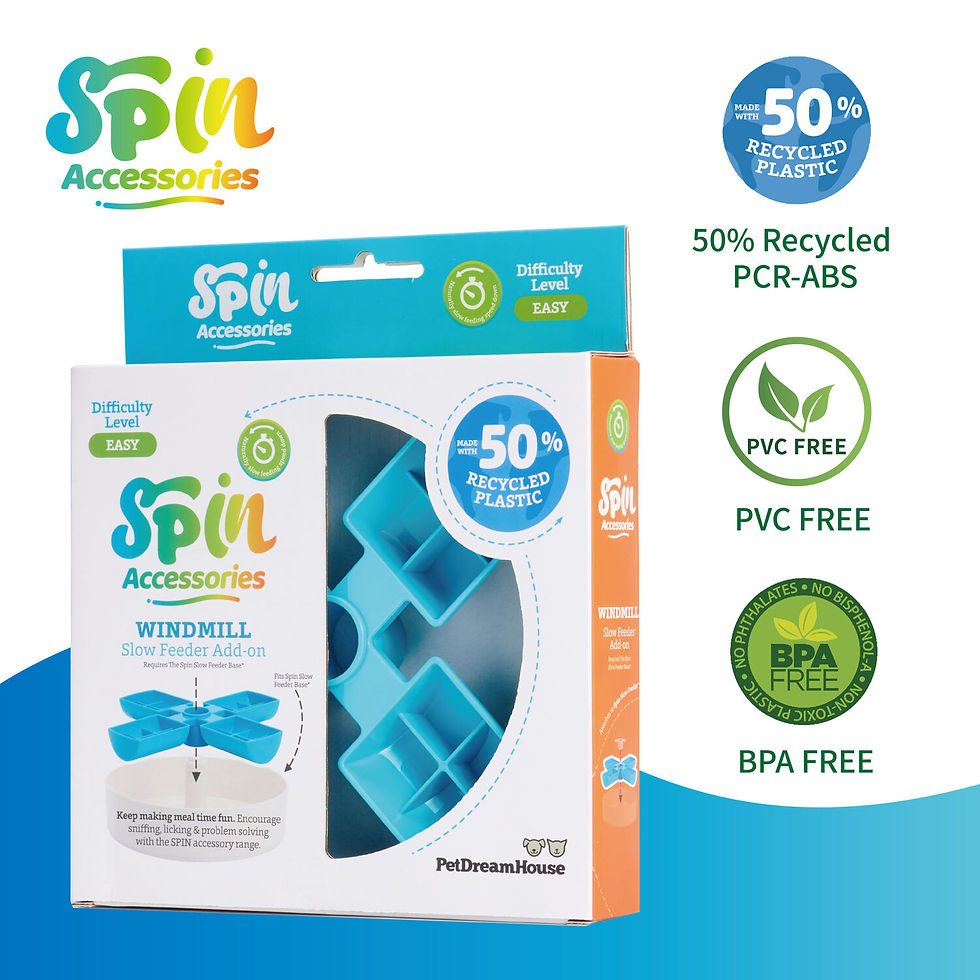 Thumbnail: SPIN Windmolen accessoire voor slow feeder hond van 50 procent gerecycled PCR-ABS