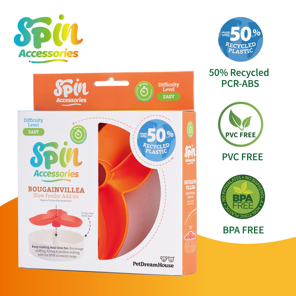 Thumbnail: SPIN Bougainvillea accessoire voor slow feeder hond van gerecycled PCR-ABS
