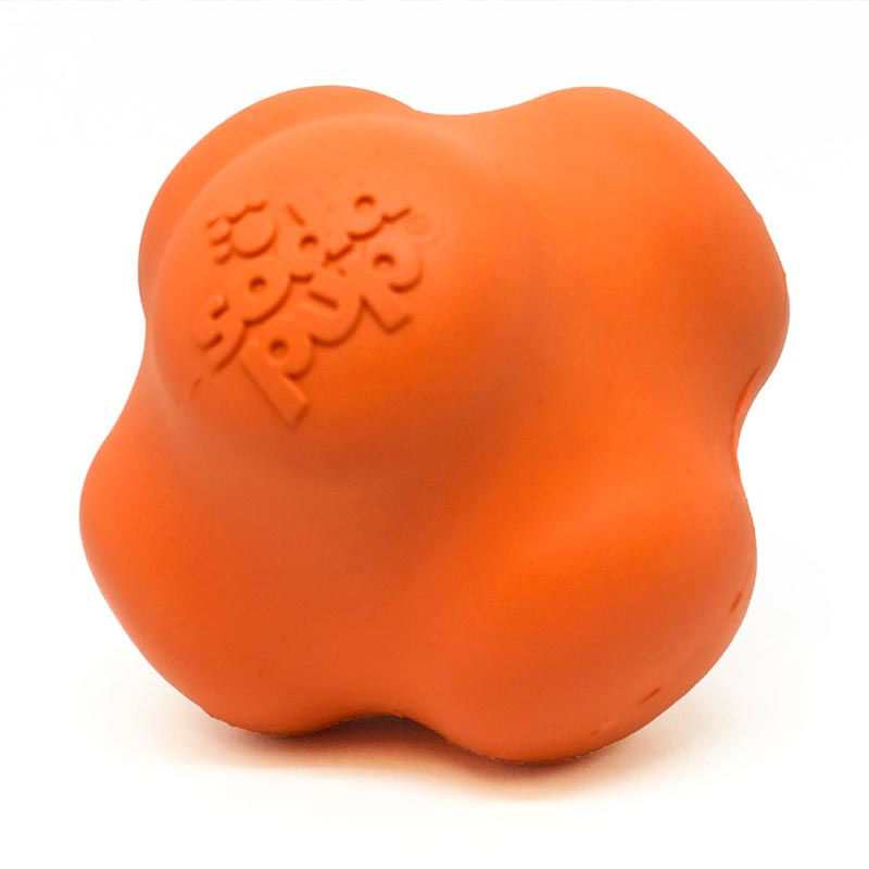 Oranje SodaPup Crazy Bounce kauwbal voor honden