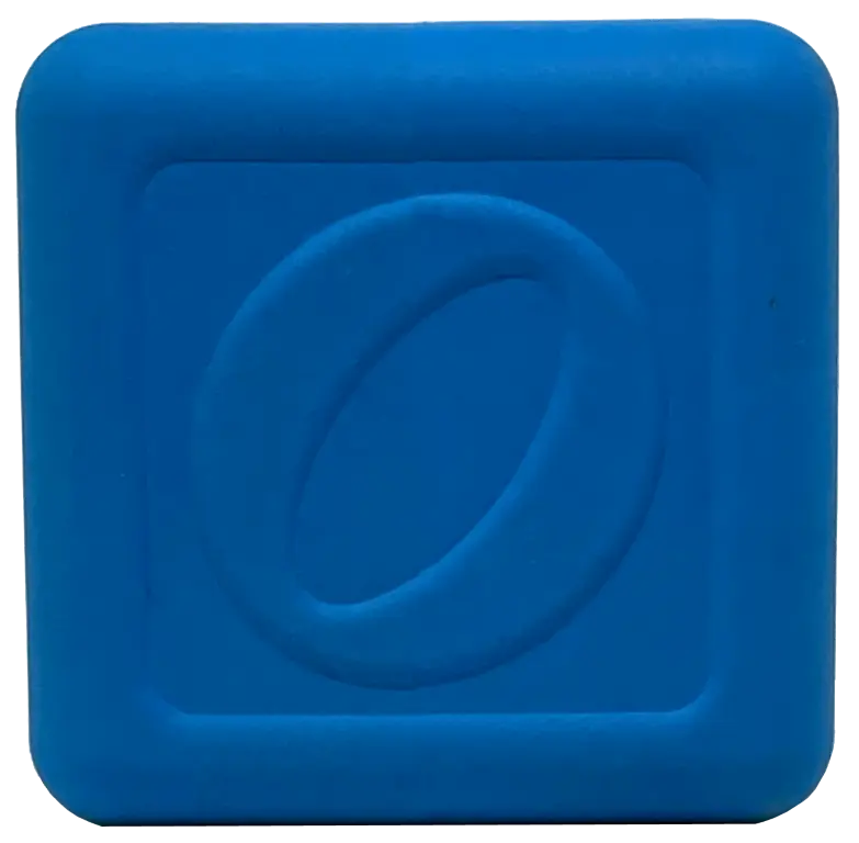Thumbnail: SodaPup Love Cube blauw hondenspeelgoed met letter O