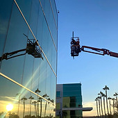 Glass building