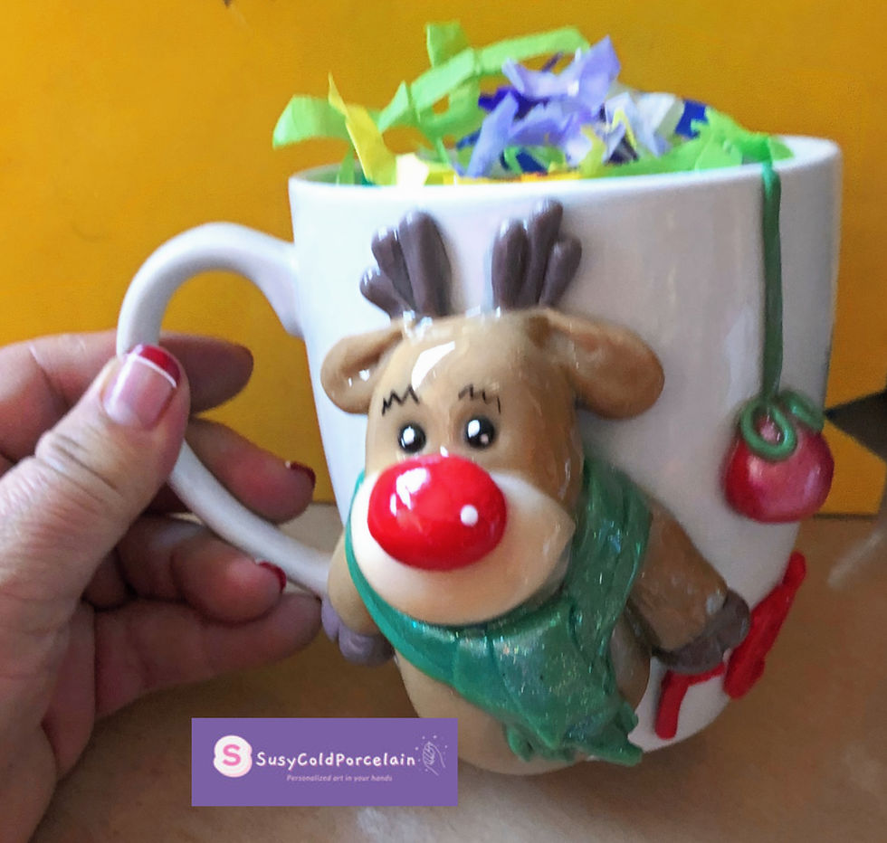 Pocillo Navidad, reno