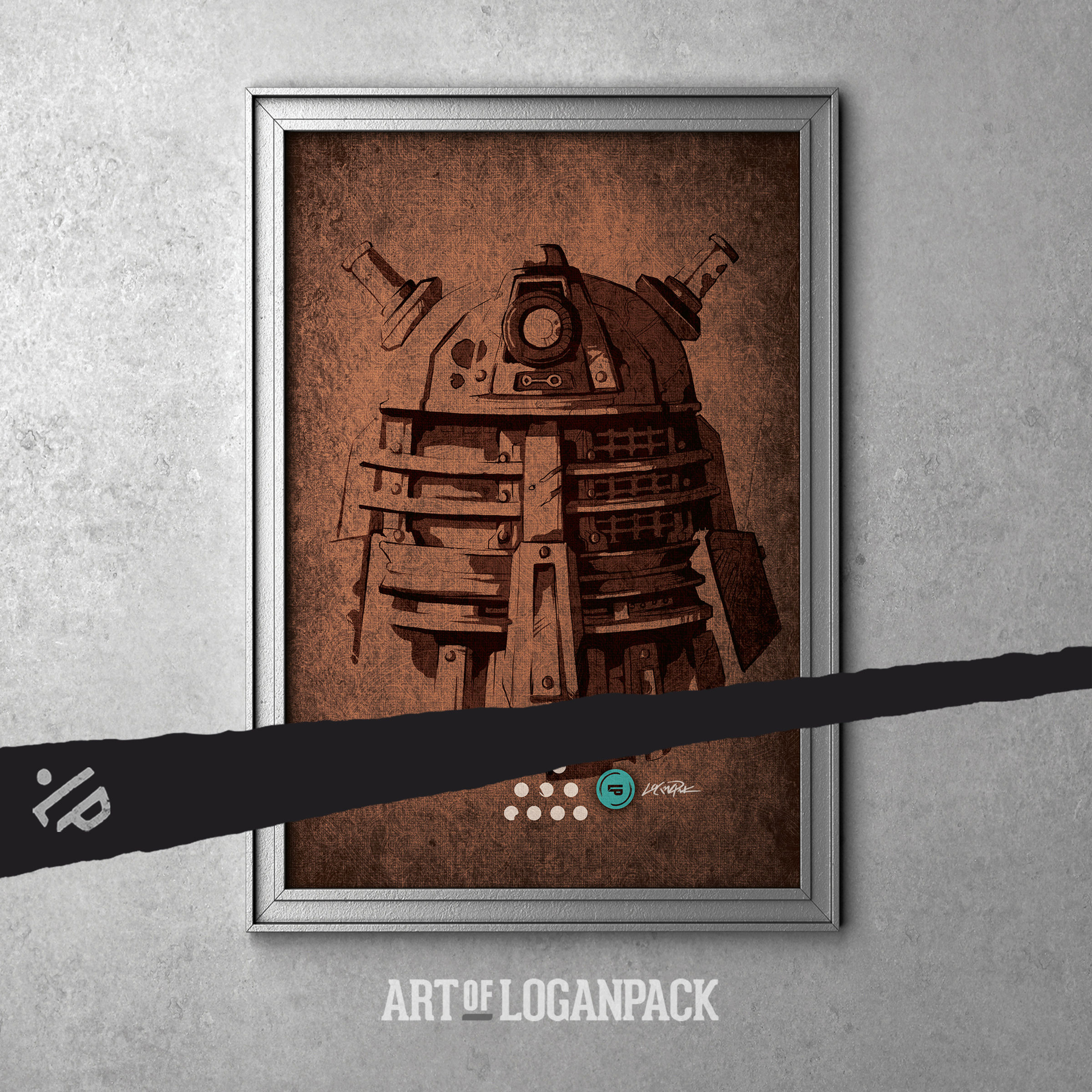 DALEK | Doctor Who | Exterminate | Original Hand-signed by Logan Pack