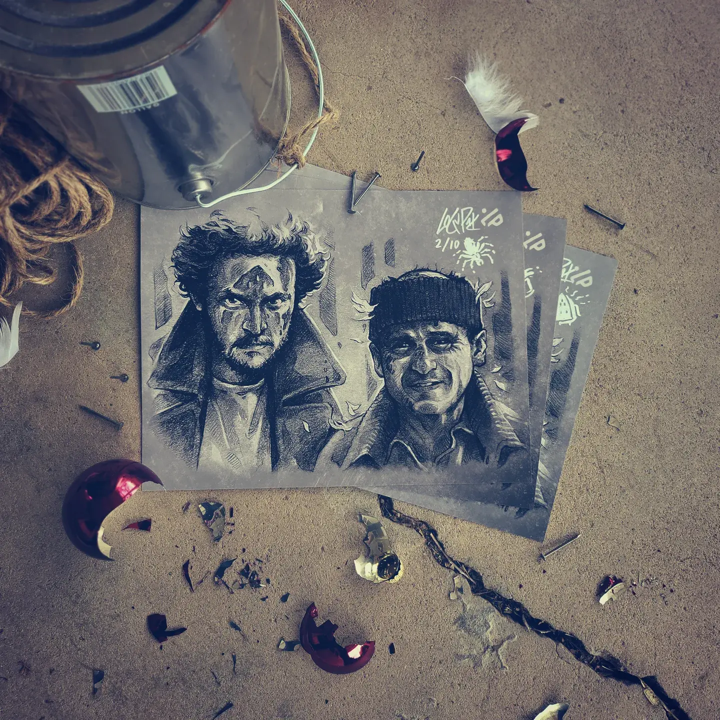 THE WET BANDITS  | Limited Run Sketch Print With Sketch Signature 