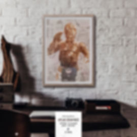 C-3PO | Symbols of the Force | Droid | Hand-signed Art Print by Logan Pack 