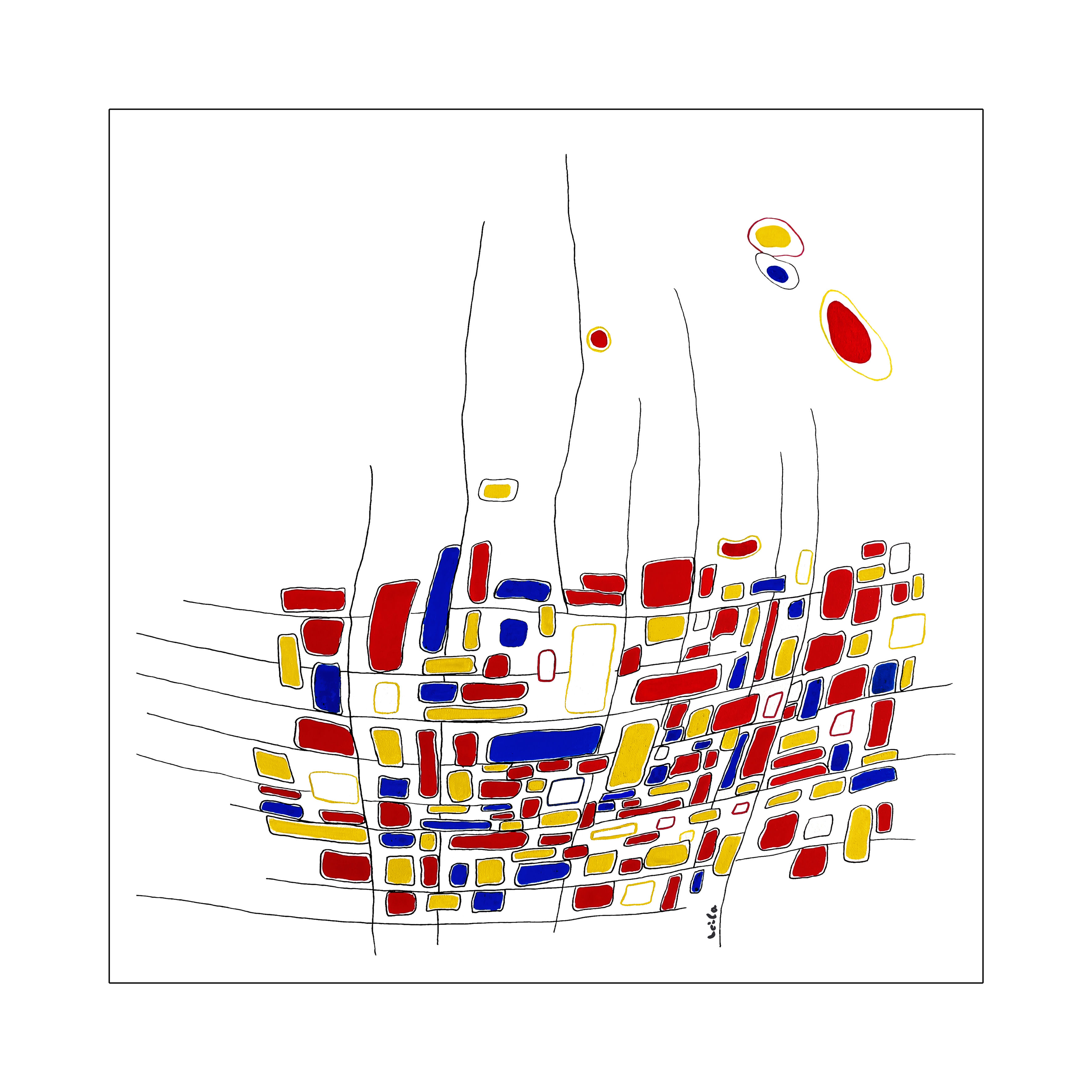 Bouger les lignes 5 - 30x30 cm - Édition limitée Fine Art - 1/12