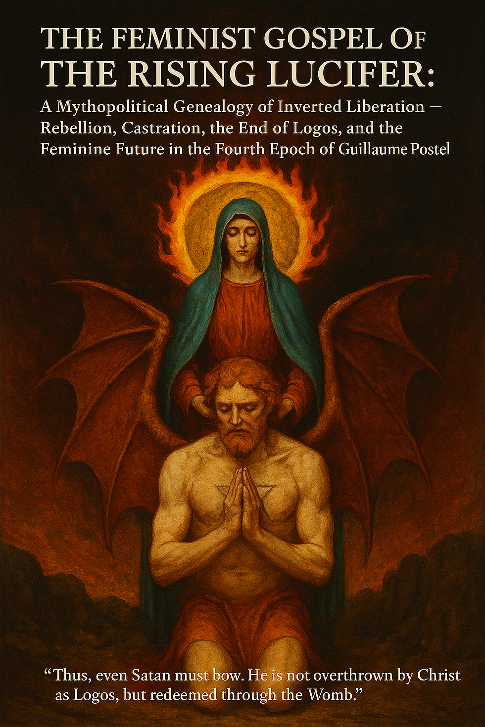 The Feminist Gospel of the Rising Lucifer: A Mythopolitical Genealogy of Inverted Liberation — Rebellion, Castration, the End of Logos, and the Feminine Future in the Fourth Epoch of Guillaume Postel