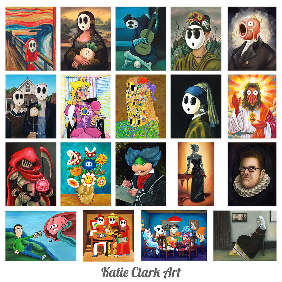 Katie Clark Art Parody Paintings GeekCraft Expo