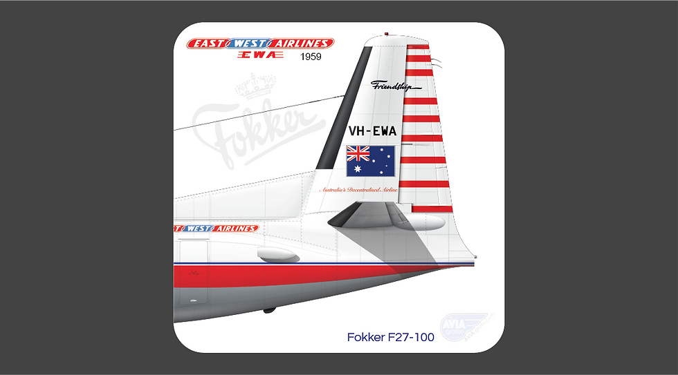 Miniatura: East-West Airlines - Fokker F27 - Tail - Coaster