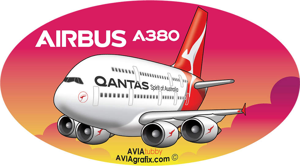 Thumbnail: QANTAS - A380 - AVIAtubby Sticker
