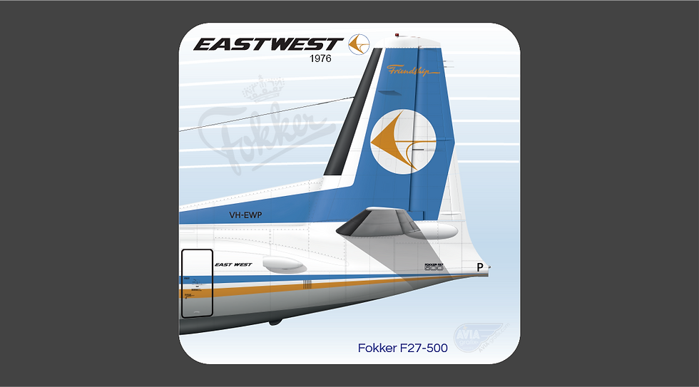 Miniatura: East-West Airlines - Fokker F27 - Tail - Coaster