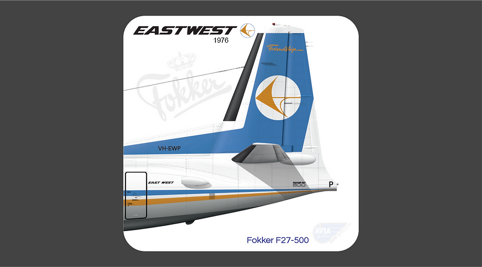 Miniatura: East-West Airlines - Fokker F27 - Tail - Coaster