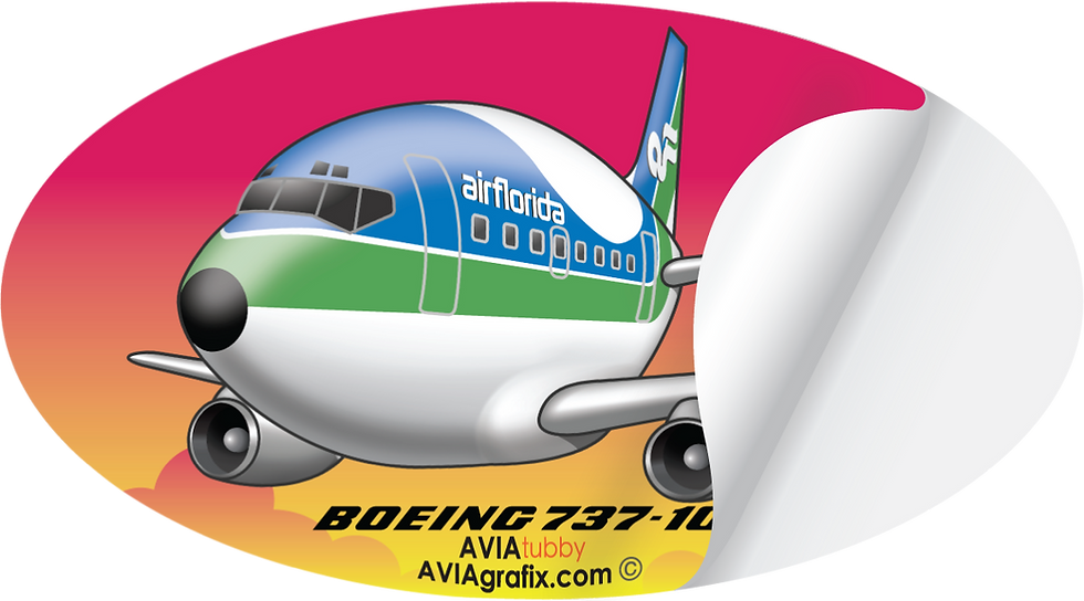 Miniaturbild: Air Florida - 737-100 - AVIAtubby Sticker