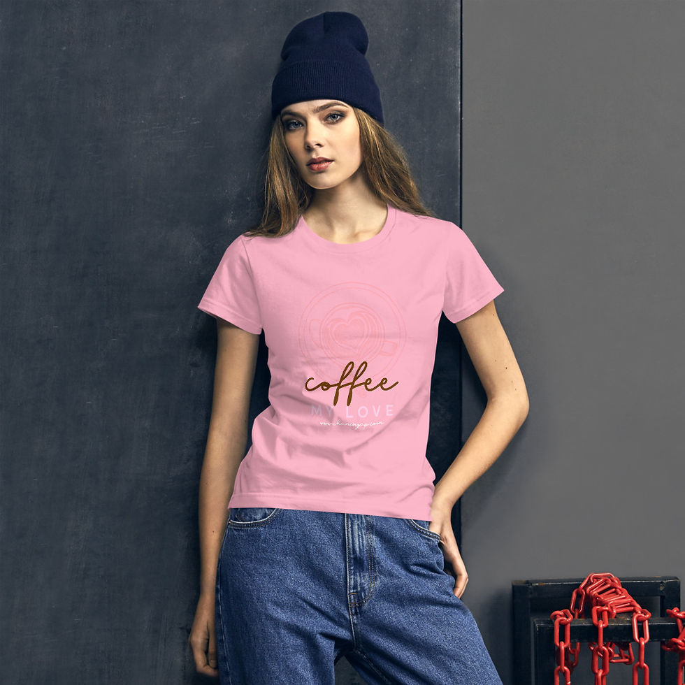 Thumbnail: Women's Short Sleeve T-shirt - Coffee My Love