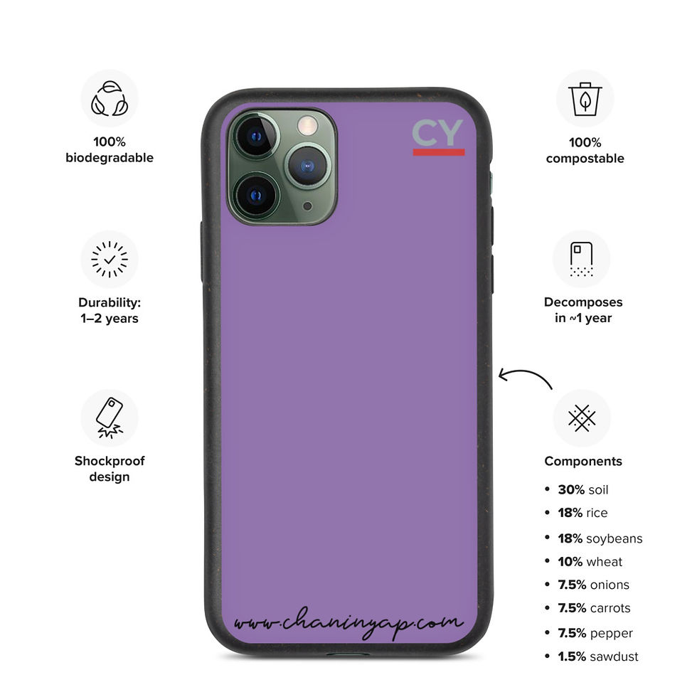 Thumbnail: Biodegradable Phone Case - logo on purple