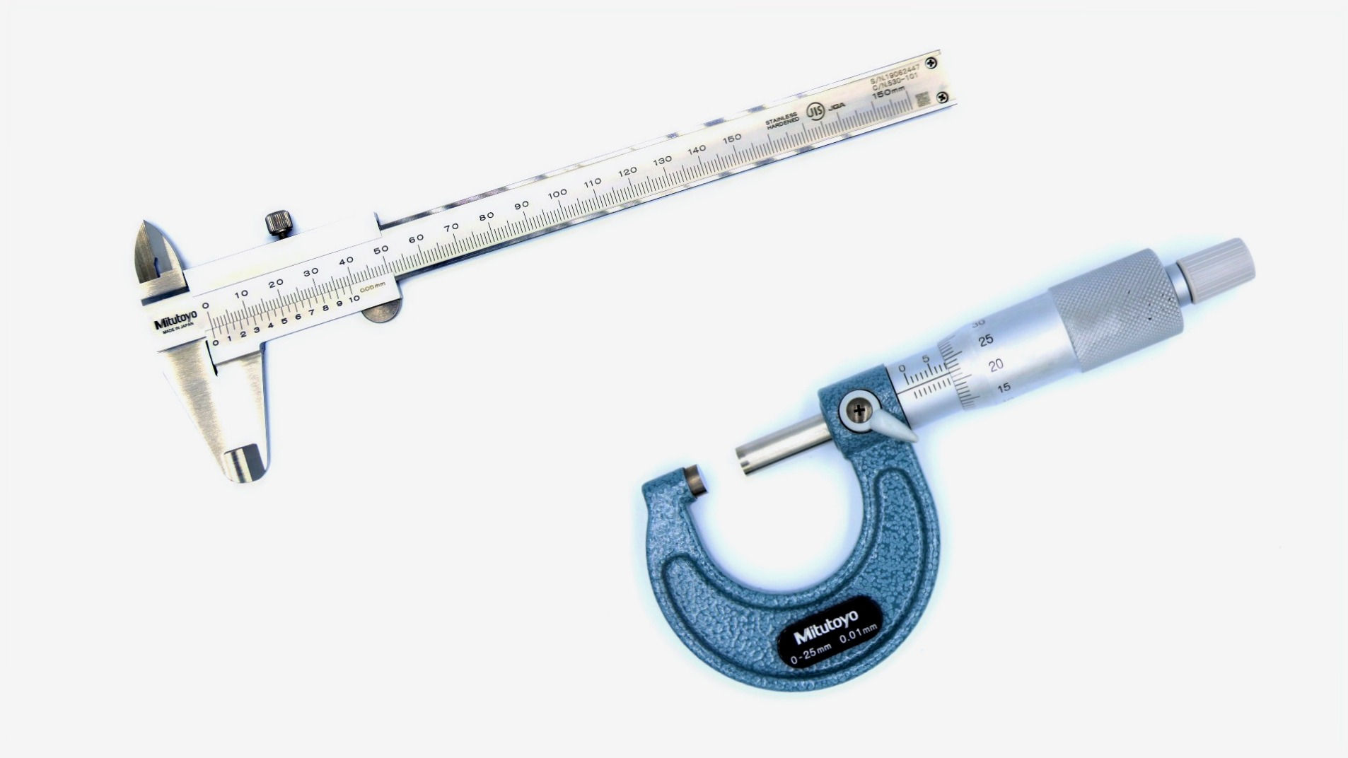 Combo - Mitutoyo Vernier 150mm & External Micrometer 0-25mm