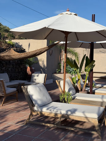 Golden hour for the win with our soft comfy sunbeds with pillows...