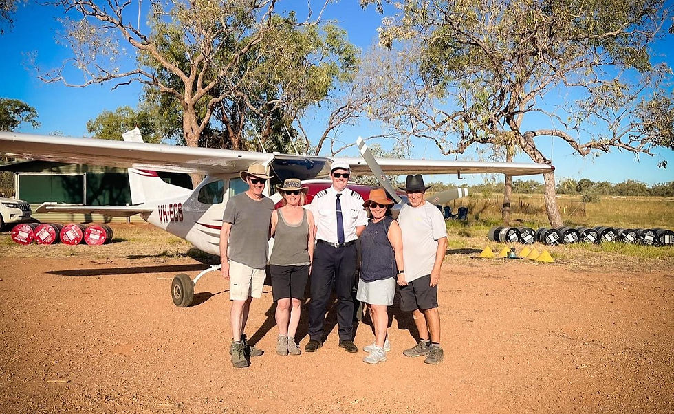 Commercial charter plan in the outback
