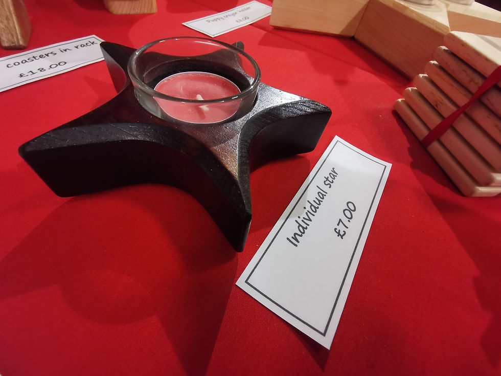 Dark Wood Tealight Holder