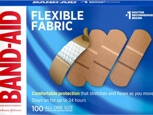 100-Count 1" x 3" Band-Aid Brand Flexible Fabric Adhesive Bandages   $4.51