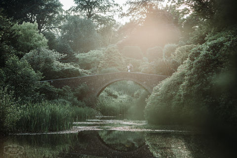 foxtail barns beautiful bridge couple poses 