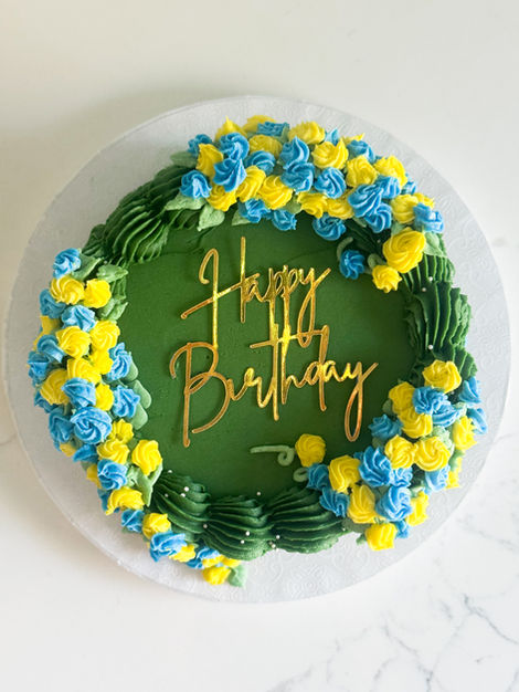 Little green vintage floral cake, vintage cake, floral cake, flower cake, birthday cake, personal cake, mini cake