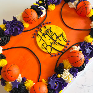 Basketball Sheet Cake