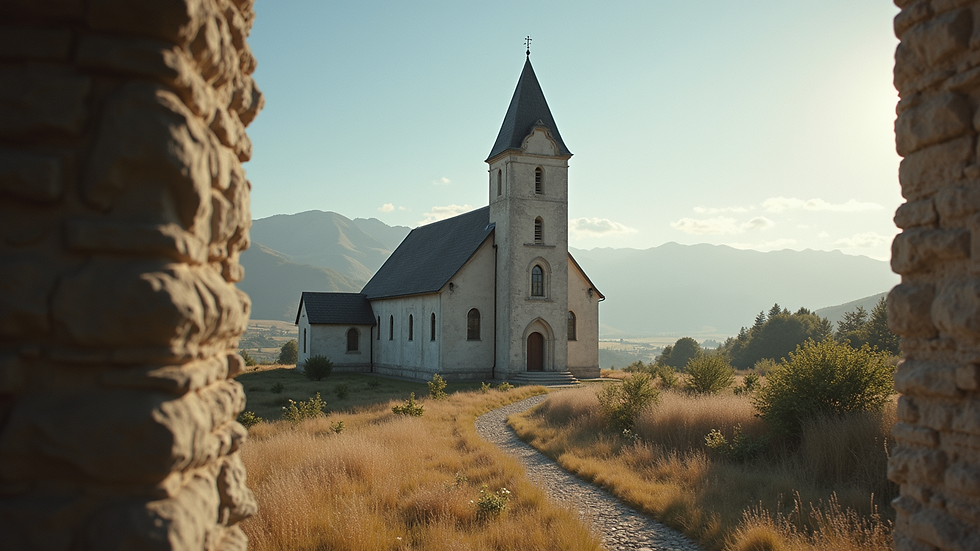 Eye-level view of Baclayon Church