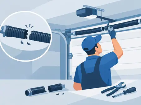 Broken Spring Repair Example for Garage Doors