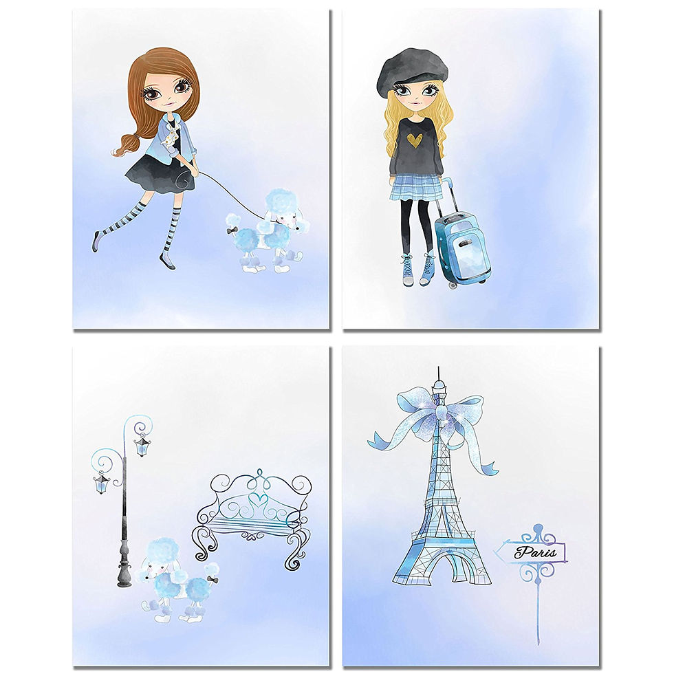 Thumbnail: Pink Paris Decor Prints - Girls Room Wall Art Photos - Set of 4 8x10