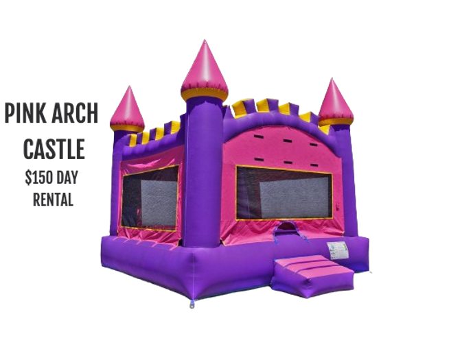 Arch Pink Castle Bounce House