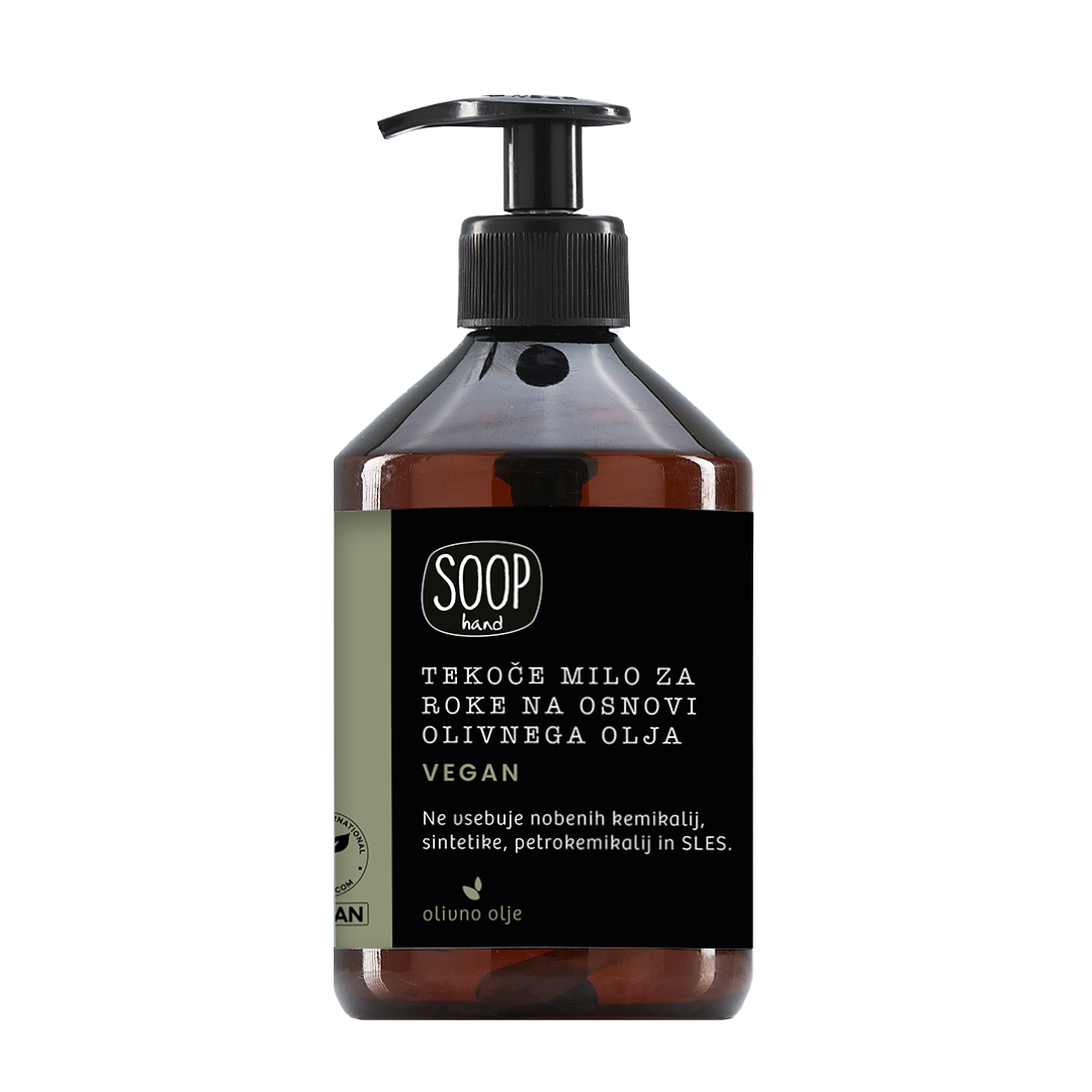 TEKOČE MILO ZA ROKE NA OSNOVI OLIVNEGA OLJA – 500 ml