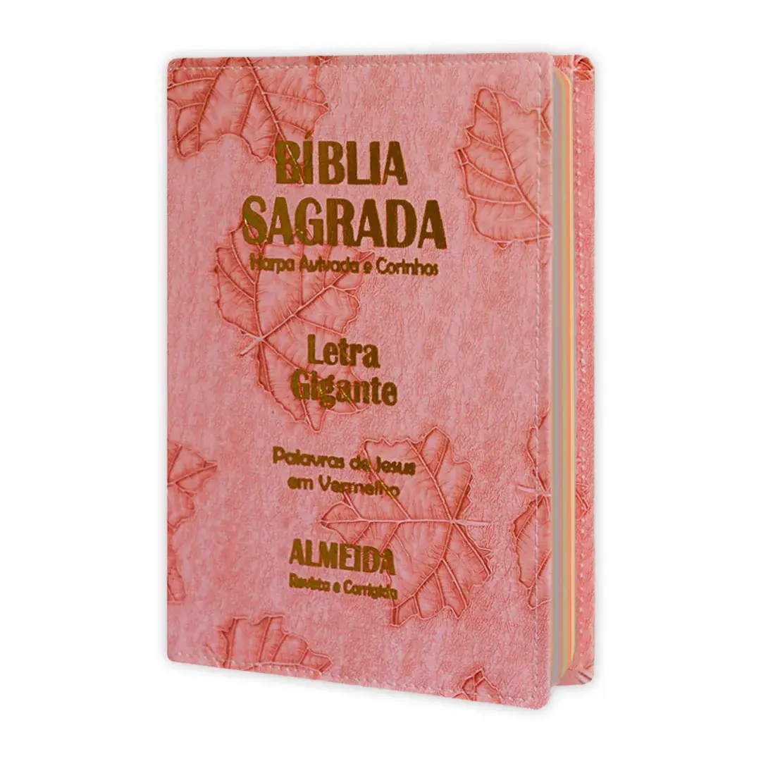 Bíblia letra Gigante Luxo com harpa - João Ferreira de Almeida Corrigida