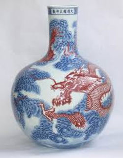 明朝(公元1368年-1644年)-青花釉红