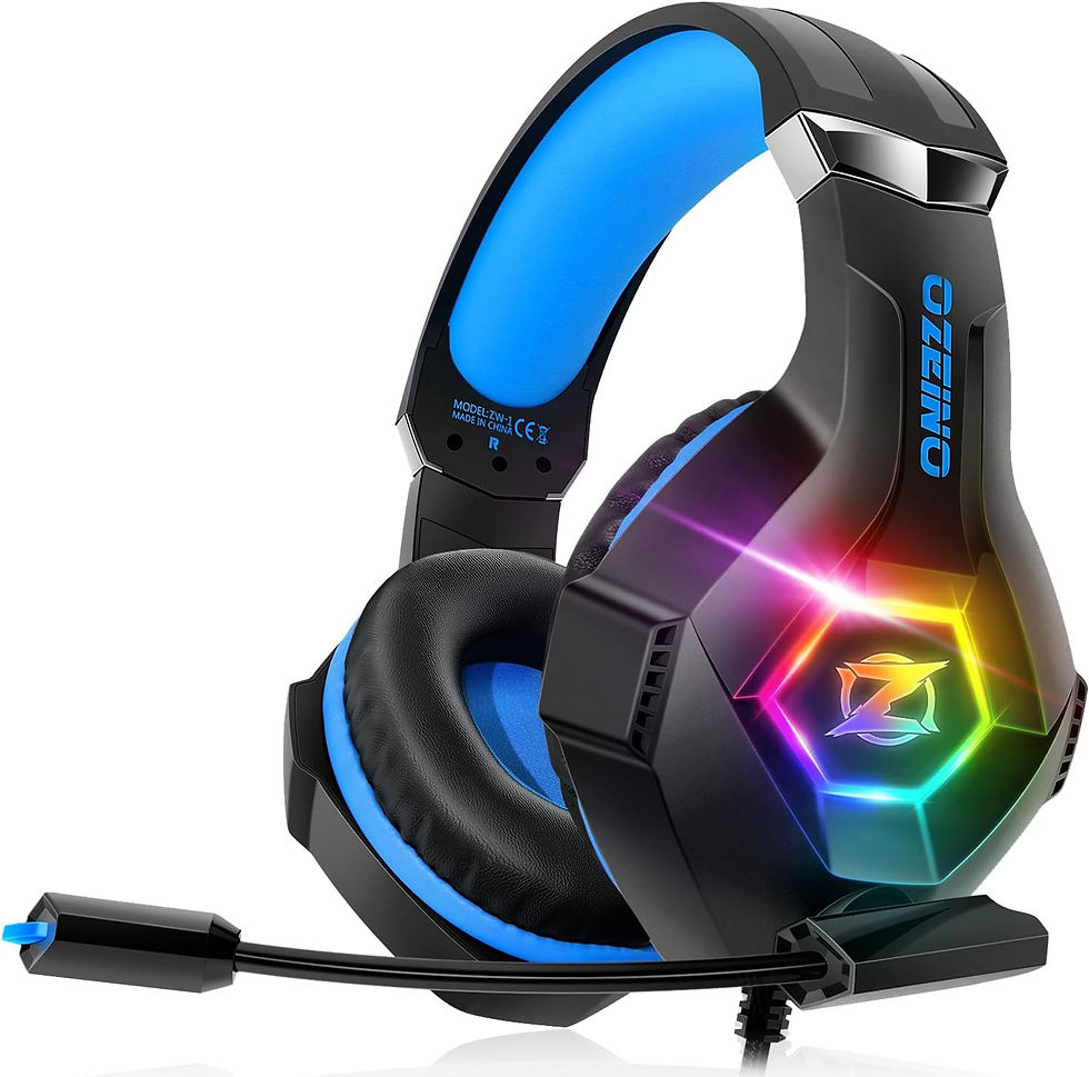 Ozeino Gaming Headset for Ps5 Ps4 PC, over Ear Gaming Headphones with Noise Canc
