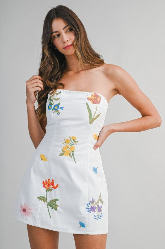 Thumbnail: Presley Floral Strapless Mini Dress