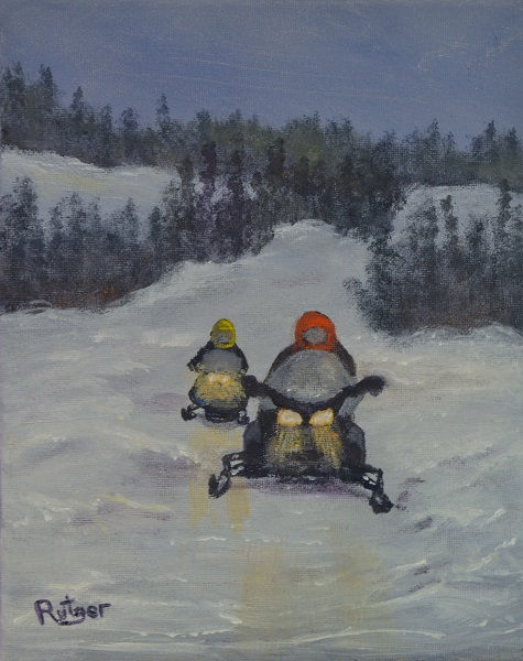 1-J-23 Sledding Duo 8x10