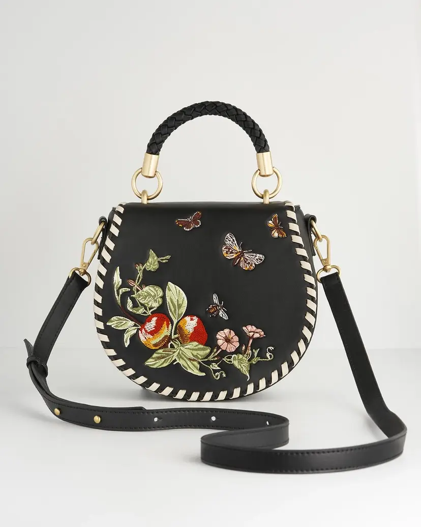 Cameo Apple Leather Saddle Bag