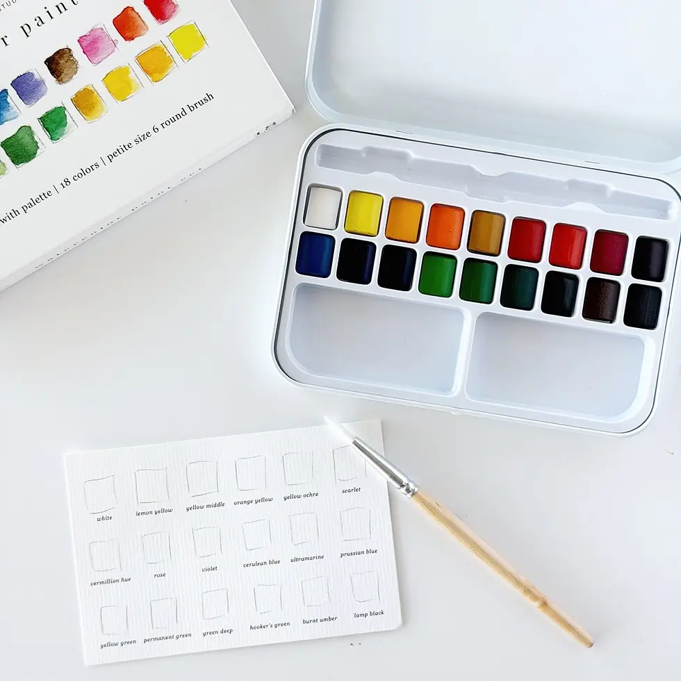 Thumbnail: Watercolor Paint Set 18 Colors with Brush