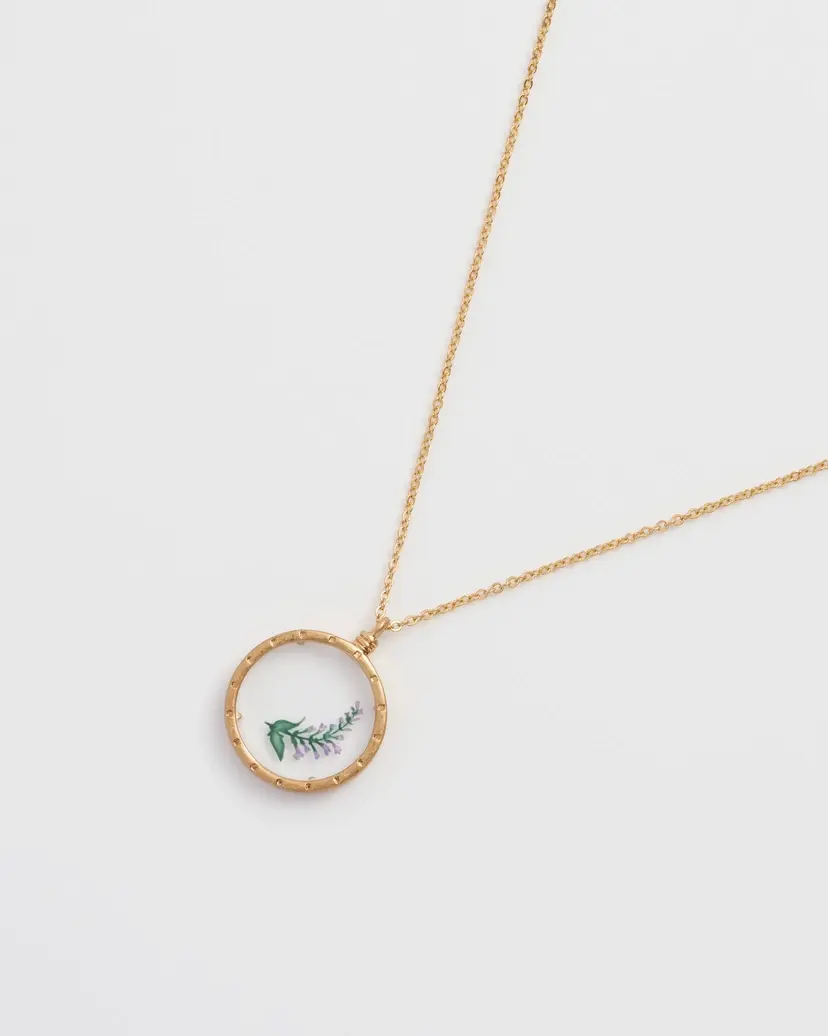 Lavender Monocle Necklace