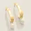 Thumbnail: Tumbled Hoop Earrings Pearl
