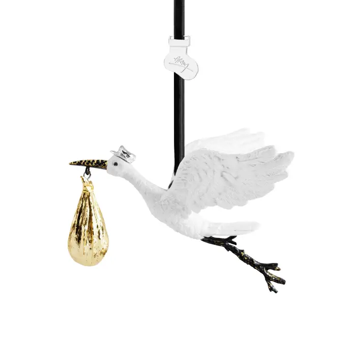 Thumbnail: Stork Ornament -Gold
