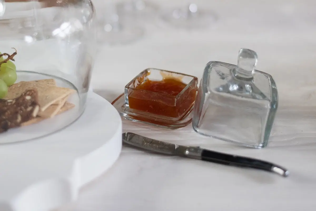 French Bistro Square Glass Jam Jar