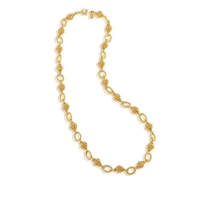Thumbnail: Berry & Bead Chain, 24" - Gold