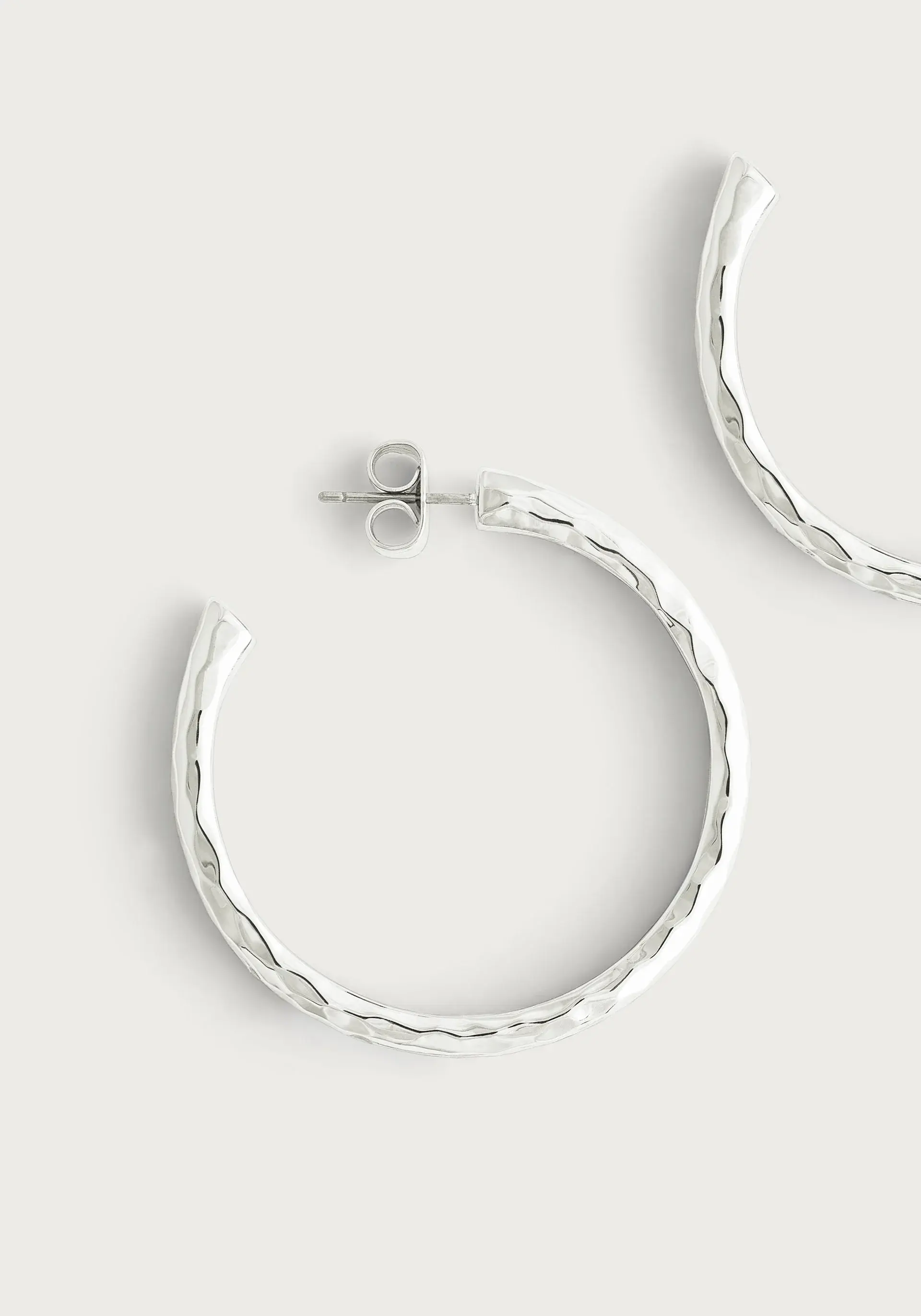 Silver Farrier Medium Hoop Earrings